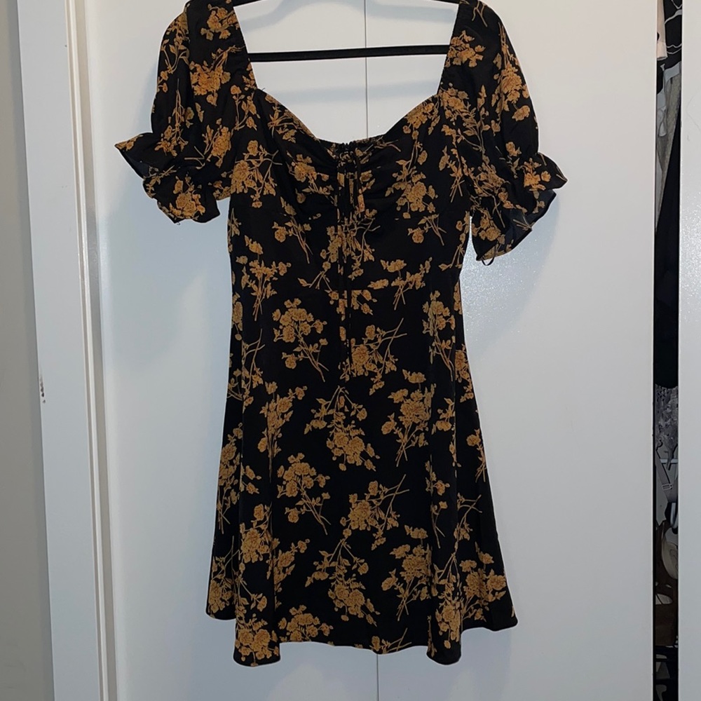 Puff sleeve floral summer dress
